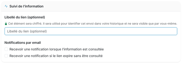 Paramètres de suivi